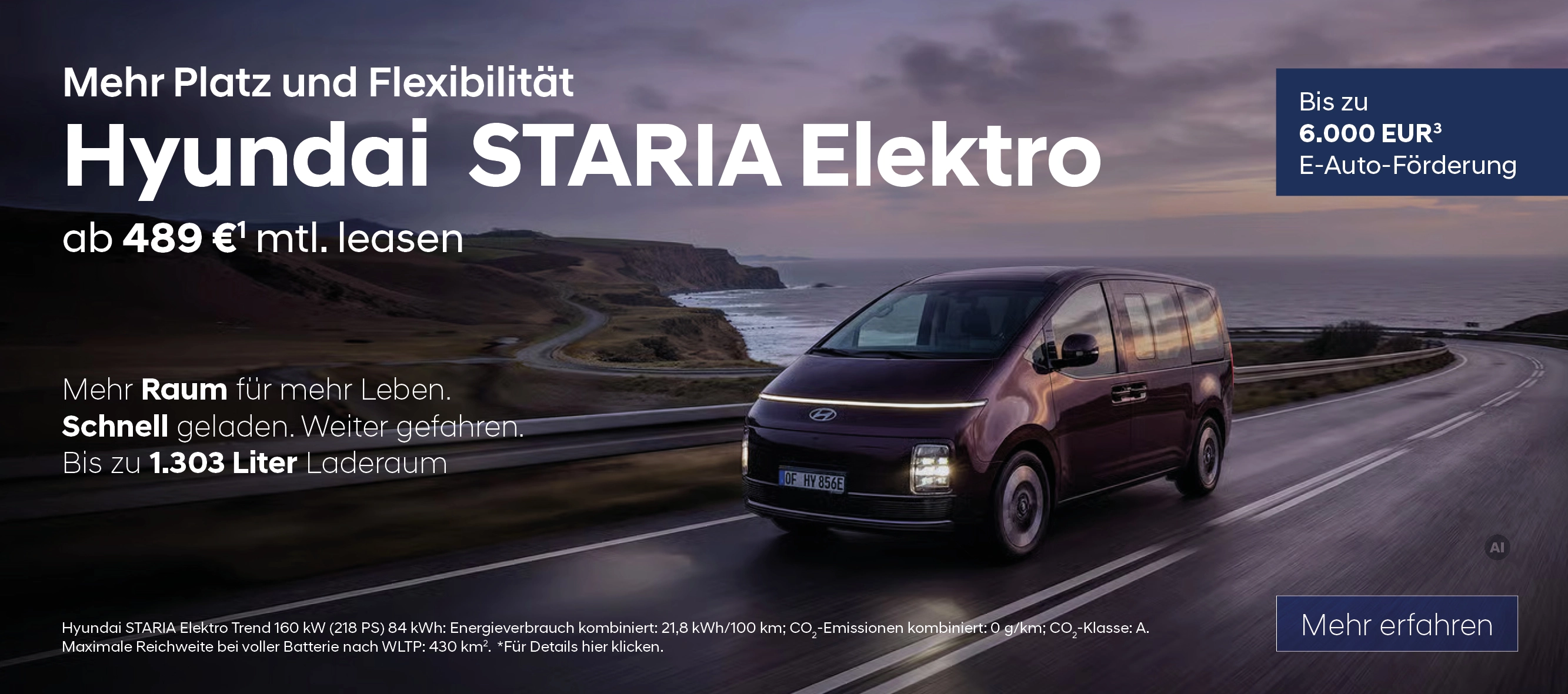 Hyunda Staria Elektro Sonderleasing